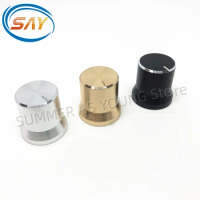 1PCS Potentiometer knob power amplifier sound switch aluminum knob 15 * 15, potentiometer cap, silver, black, gold