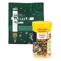 【HIKARI 高夠力】善玉菌烏龜飼料567g+Sera肉食甜甜圈 1L守護腸胃健康成長(適用各種澤龜 兩棲爬蟲類飼料)