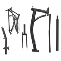 OEM Custom Color 16“/”20" C Brake Titanium Folding Bike Frameset Trifold Bicycle Parts