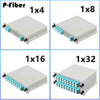 1pc LC plug-in optical fiber splitter OM3 1x2 1x4 1x8 1x16 1x32 fiber optic coupler MM FTTH 1*2 1*8 1*16