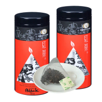 【百香】紅茶三角立體茶包3gx16入 2罐組 自然農法 茶包(100%台灣茶 百香茶葉 紅茶 茶包 年節送禮)