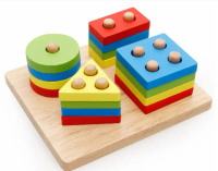 Đồ chơi trẻ em S-kids Toys, Thả hình khối đa sắc. Đồ chơi gỗ cho bé luyện kỹ năng cơ bản