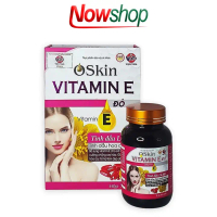 Oskin Vitamin E Đỏ Vạn Tam hộp 30 viên giúp đẹp da mờ nám hạn chế oxy hoá và ngăn ngừa lão hóa da