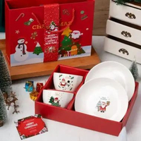 Hampers Natal Japanese bowl isi 2 mangkok keramik hadiah souvenir Piring Mangkok Natal