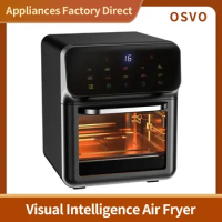 12L Large Capacity Smart Electronic Digital Visual Deep Fryer Without Oil 1350W Multi-Function With Touchscreen Air Fryer