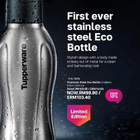 Eco botol stainless Tupperware/botol stainless Tupperware  Botol mewah tupperware