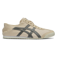 Onitsuka Tiger 鬼塚虎 官方旗艦店 無鞋帶款粉膚底灰虎爪紋 MEXICO 66 PARATY(1183A437-251)