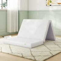 Folding Mattress Full Size, 4 Inch Responsive Comfort Foam Foldable Mattress Full with Breathable &amp; Washable Cover, White