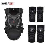 WOSAWE Adult's Motorcycle Armor Back Protector Spine Chest Protection MTB Motocross Racing Body Protective Vest Motorbike Jacket