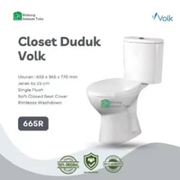 CLOSET DUDUK VOLK 818 WHITE / TWO PIECE TOILET Volk 680