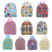 1pc Dolls Bag Accessories Backpack For 17 18 Inch American Dolls Cute Mini School Bags For 43cm New Born 1/3 BJD Dolls Gift Toy