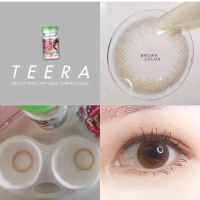 คอนแทคเลนส์  รุ่น มินิ Teera สีเทา/ตาล Gray/Brown มีค่าสายตา (0.00) -(1.00) เปลี่ยนแทนทุกเดือน