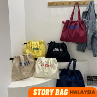 READY STOCK Large-Capacity Rhombus Tote Bag Autumn Winter New Style Fashion Female Unique Simple Kor
