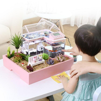 創意小魚缸迷你辦公室桌面小型水族箱生態兒童懶人魚缸熱帶魚魚缸 雙十一購物節