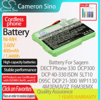CameronSino Battery for Sagem DECT Phone 330 DCP 12-300 DCP 40-330 ISDN D95C SLT10 fits Telecom 4M3EMJZ Cordless phone Battery