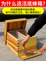 蜂箱全套活底蜂箱中蜂十框七框杉木煮臘蜂桶蜜蜂巢框蜂具養蜂工具