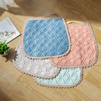 簡約四季通用屁墊椅子墊凳子加厚家用餐椅墊防滑馬蹄形毛絨坐墊