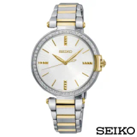 【SEIKO 精工】晶漾施華洛雙色調石英女錶(SRZ516P1)