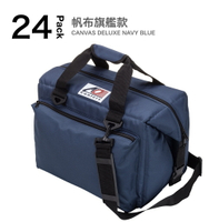 ├登山樂┤美國AO Coolers 酷冷軟式輕量保冷托特包-豪華24罐型 -經典帆布系列 海軍藍 # AO24DXNB
