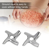 Electric Kitchenware Mincer Blade For Moulinex 42mm Stainless Steel 2 Pcs Meat Parts Replacement Durable High Quality