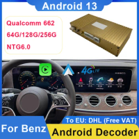 Qualcomm Android Decoder Box For Mercedes Benz A/C/E/V/G/GLA/GLB/GLC 2020 - 2023 NTG 6.0 Wireless CarPlay Auto GPS Navigation 4G
