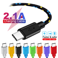 EONLINE Type-c USB Type C Cable Nylon Fast Charging Data Cable for Samsung S10 S9 Note 9 Oneplus xiaomi Huawei Mobile Phone