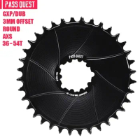PASS QUEST For GXP 3mm Offset Direct Mount Chainring Norrow Wide Teeth Closed Bicycle Chainwheel 36T-54T For SRAM DUB AXS 12S