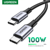 สายชาร์จเร็ว ugreen USB Type C TO USB 100W สำหรับ MacBook, Samsung Xiaomi PD 5A ชิป E-MARKER USB C แ