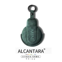 【優選百貨】AIcantara 迷你鑰匙套 MINI 鑰匙套 COOPER Clubman Countryman 鑰匙皮套 鑰匙包鑰匙套 鑰匙包