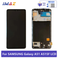 Super AMOLED LCD For Samsung Galaxy A51 A515 A515FN/DS A515F Lcd Display + Touch Screen Digitizer Assembly Replacement