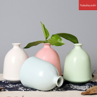 陶瓷小花瓶水培小清新簡約干花花器桌面白色花瓶客廳家居擺件