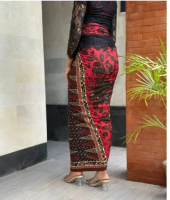 BATIK KAMEN BALI SET SELENDANG MOTIF BUNGA / SETELAN KEBAYA WISUDA TRADISIONAL