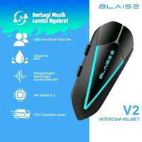 BLAISE V2 Intercom Helm Waterproof Music Sharing Sambil Ngobrol dengan Mode Pencahayaan 3 Modes & Pe