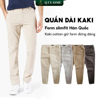 Quần Dài Kaki Nam Q Classic Form Slim Fit Lưng Thun Menswear ( QDHQLT06 )