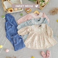 TERBARU Ollet MECCA Oneset Setelan anak ala korea 2- 10 tahun atasan katun jepang set celana jeans d