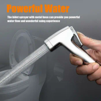 Handheld Bidet Toilet Sprayer Kit Stainless Steel Spray Gunbellows Used For Personal Hygiene And Pet Bathing