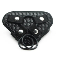 smspade black PU leather strap on harness for dildo,bondage restraint strap ons adjustable dildo strapon for lesbian