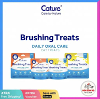 Cature Brushing Treats for Cats - Freeze Dried Dental Stick | Removes Tartar & Bad Breath | Daily Or