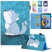 Kawaii Wolf Marble Funda For Samsung Galaxy Tab A7 Case 10.4 2020 SM T500 T505 Protective Skin Shell For Samsung Tab A7 Cover