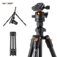 K&amp;F CONCEPT 160cm Camera Tripod Stand Aluminum Alloy Photography Low Angle Travel Tripod with Carrying Bag for DSLR Cameras