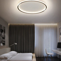 Nordic bedroom lights, master bedroom LED circular ceiling lighting, mesh red light luxury, ins style room lights