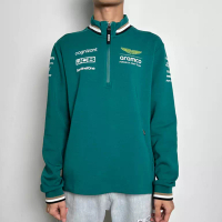 F1 Sweater F1 FORMULA ONE ARAMCO ASTON MARTIN X HUGO BOSS GREEN ZIP UP SWEATSHIRT 100% ORIGINAL