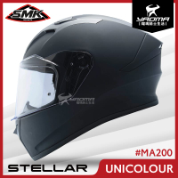 SMK STELLAR UNICOLOUR 消光黑 霧面黑 MA200 素色 全罩 雙D扣 入門推薦 耀瑪騎士安全帽部品