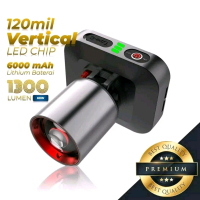 Recomend Senter Kepala LED Zoom Laser 80 Watt 1300 Lumen Aoki AK-3696K Cahaya Putih & Kuning Waterpr