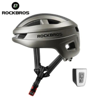 ROCKBROS Bicycle Helmet Cycling Helmet Ultralight Magnetic Suction Shell Helmet MTB Road Bike Helmet With Warning Light
