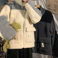 Bomber Basic Jacket Teddy Fur Women Fleece Jackets Harajuku Streetstyle Jackets Vintage Fashion Outerwear Coats