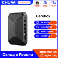 CHUWI Herobox Mini PC Intel N100 UHD Graphics for 12th Gen Windows 11 8GB RAM 256G SSD Wifi 6 Bluetooth 5.2 Wtih VAG Port