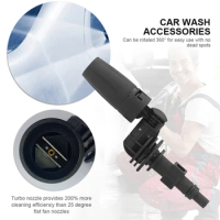 Adjustable Angle Water Gun Adapter 360 Degree Rotating High Pressure Washer Gun Nozzle Washer Tips Car Cleaner Adapter for Lavor
