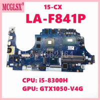 LA-F841P With i5-8300H CPU GTX1050-V4G GPU Mainboard For HP Pavilion Gaming 15-CX Laptop Motherboard 100% Tested OK