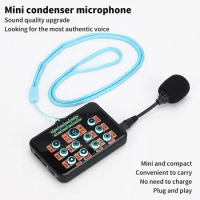 Mini Microphone Recording Condenser Small Mic For Headphone Sound Card Amplifier Mobile Phones Karaoke Accessories 3.5mm Denoise